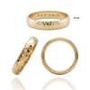 14K Yellow Gold Domed Wedding Bands with Optional Engraving  (4.0 mm)
