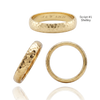 14K Yellow Gold Domed Wedding Bands with Optional Engraving  (4.0 mm)