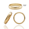14K Yellow Gold Domed Wedding Bands with Optional Engraving  (4.0 mm)