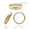 14K Yellow Gold Domed Wedding Bands with Optional Engraving  (4.0 mm)
