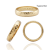 14K Yellow Gold Domed Wedding Bands with Optional Engraving  (4.0 mm)