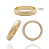 14K Yellow Gold Domed Wedding Bands with Optional Engraving  (4.0 mm)