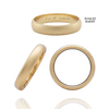 14K Yellow Gold Domed Wedding Bands with Optional Engraving  (4.0 mm)