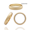 14K Yellow Gold Domed Wedding Bands with Optional Engraving  (4.0 mm)
