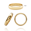 14K Yellow Gold Domed Wedding Bands with Optional Engraving  (4.0 mm)