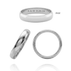 14K White Gold Domed Wedding Bands with Optional Engraving  (4.0 mm)