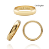 14K Yellow Gold Domed Wedding Bands with Optional Engraving  (4.0 mm)