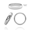 14K White Gold Domed Wedding Bands with Optional Engraving  (4.0 mm)