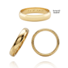 14K Yellow Gold Domed Wedding Bands with Optional Engraving  (4.0 mm)