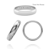Sterling Silver Comfort Fit Wedding Bands with Optional Engraving  (4.0 mm)