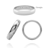 14K White Gold Domed Wedding Bands with Optional Engraving  (4.0 mm)