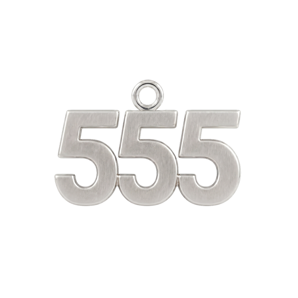 Classic Angel Number Pendants in Sterling Silver (12.5 mm)