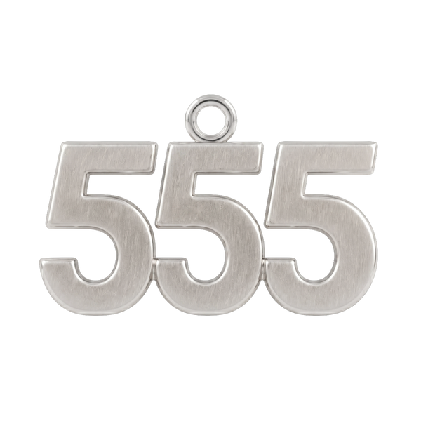 Classic Angel Number Pendants in Sterling Silver (25 mm)