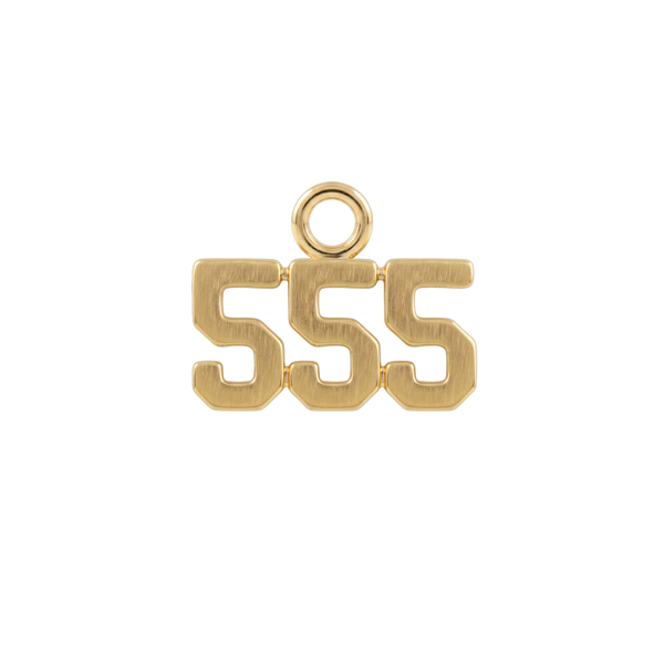 Basic Angel Numbers in 14K Gold (5.3mm) (Semi-Polished)