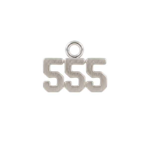 Basic Angel Numbers in Sterling Silver (5.3mm) (Semi-Polished)