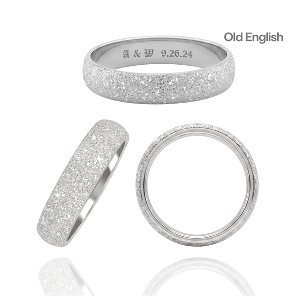 Sterling Silver Comfort Fit Wedding Bands with Optional Engraving  (5.0 mm)