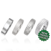 Sterling Silver Flat Wedding Bands with Optional Engraving  (5.0 mm)