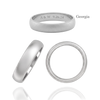 Sterling Silver Comfort Fit Wedding Bands with Optional Engraving  (5.0 mm)
