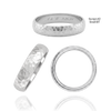 Sterling Silver Comfort Fit Wedding Bands with Optional Engraving  (5.0 mm)