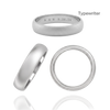 Sterling Silver Comfort Fit Wedding Bands with Optional Engraving  (5.0 mm)