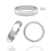 Sterling Silver Comfort Fit Wedding Bands with Optional Engraving  (5.0 mm)