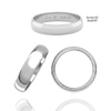 Sterling Silver Comfort Fit Wedding Bands with Optional Engraving  (5.0 mm)
