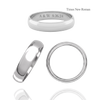 Sterling Silver Comfort Fit Wedding Bands with Optional Engraving  (5.0 mm)