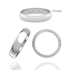 Sterling Silver Comfort Fit Wedding Bands with Optional Engraving  (5.0 mm)