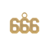 Basic Angel Numbers in 14K Gold (12.7mm) (Semi-Polished)