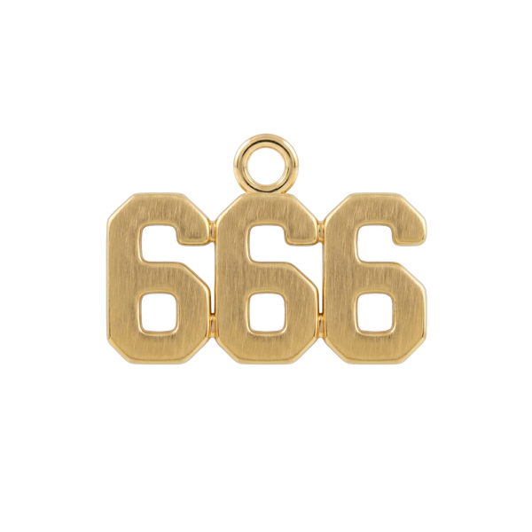 Basic Angel Numbers in 14K Gold (12.7mm) (Semi-Polished)