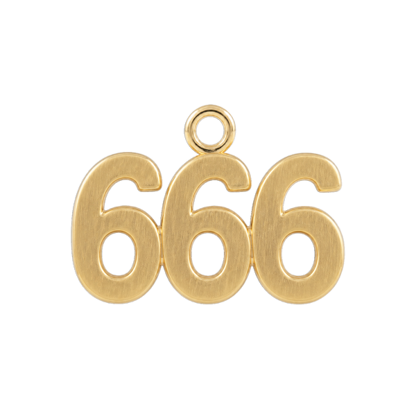 Classic Angel Number Pendants in 14K Gold (15 mm)