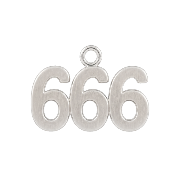 Classic Angel Number Pendants in Sterling Silver (15 mm)