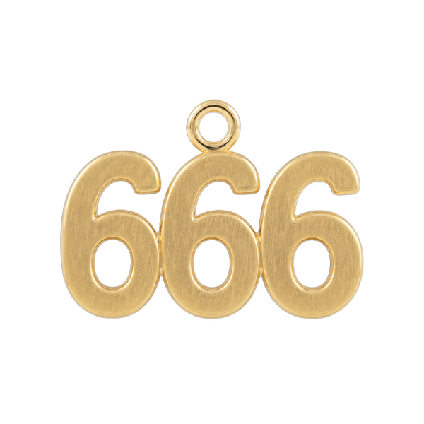 Classic Angel Number Pendants in 14K Gold (20 mm)