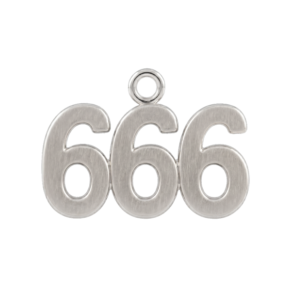 Classic Angel Number Pendants in Sterling Silver (20 mm)