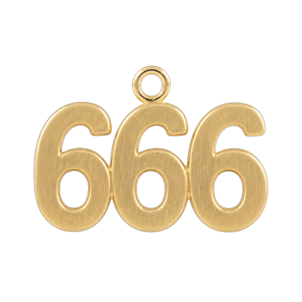 Classic Angel Number Pendants in 14K Gold (25 mm)