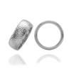 14K White Gold Domed Wedding Bands with Optional Engraving  (6.0 mm)