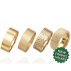 14K Yellow Gold Flat Wedding Bands with Optional Engraving  (6.0 mm)