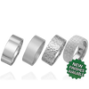 14K White Gold Flat Wedding Bands with Optional Engraving  (6.0 mm)