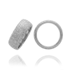 14K White Gold Domed Wedding Bands with Optional Engraving  (6.0 mm)