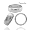 14K White Gold Domed Wedding Bands with Optional Engraving  (6.0 mm)