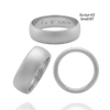 14K White Gold Domed Wedding Bands with Optional Engraving  (6.0 mm)