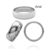 14K White Gold Domed Wedding Bands with Optional Engraving  (6.0 mm)