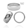 Sterling Silver Comfort Fit Wedding Bands with Optional Engraving  (6.0 mm)