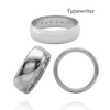 14K White Gold Domed Wedding Bands with Optional Engraving  (6.0 mm)
