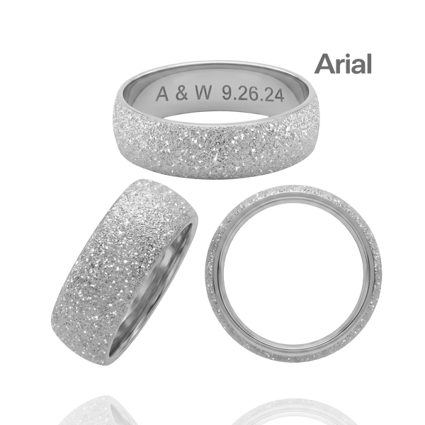 Sterling Silver Comfort Fit Wedding Bands with Optional Engraving  (6.0 mm)