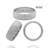 14K White Gold Domed Wedding Bands with Optional Engraving  (6.0 mm)