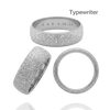14K White Gold Domed Wedding Bands with Optional Engraving  (6.0 mm)