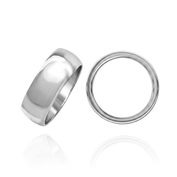 Sterling Silver Comfort Fit Wedding Bands (2.0 mm - 8.0 mm)