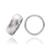 14K White Gold Hammered Domed Wedding Bands (2.0 mm - 6.0 mm)