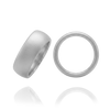 14K White Gold Domed Wedding Bands with Optional Engraving  (6.0 mm)
